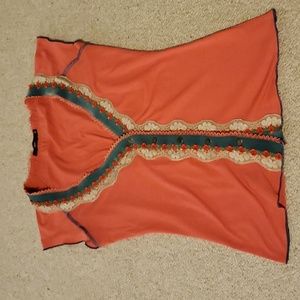 Hazel button up shirt with velvet and lace trim